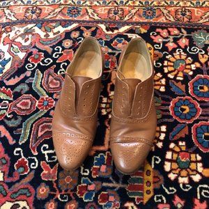 J. Crew Brown Leather Oxfords 7.5
